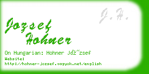 jozsef hohner business card